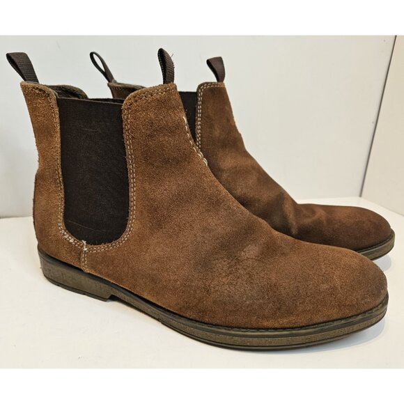 Clarks Clarkdale Hall Brown Suede Men Slip On Chelsea Boots Size 10 M - Picture 1 of 10